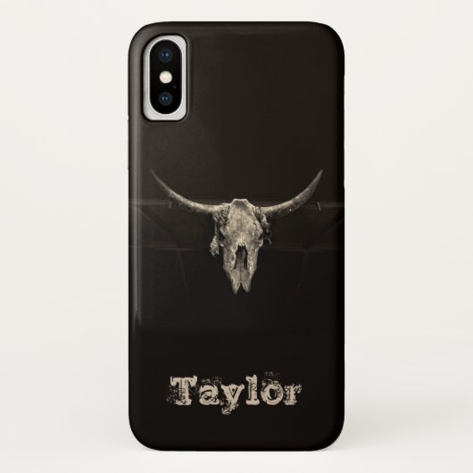 Western Bull Skull Country Cowboy Rustic Case-Mate iPhone Case (Achterkant)