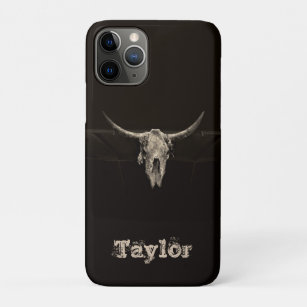 Western Bull Skull Country Cowboy Rustic  iPhone 11 Pro Hoesje