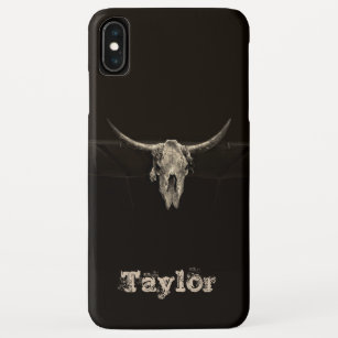 Western Bull Skull Country Cowboy Rustic  iPhone XS Max Hoesje