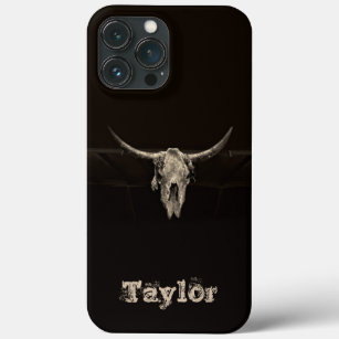 Western Bull Skull Country Cowboy Rustic  iPhone 13 Pro Max Hoesje