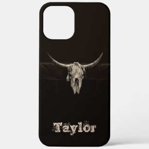 Western Bull Skull Country Cowboy Rustic  iPhone 12 Pro Max Hoesje