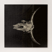 Western Bull Skull Country Cowboy Rustic  Legpuzzel (Horizontaal)