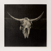 Western Bull Skull Country Cowboy Rustic Legpuzzel (Verticaal)
