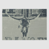  Western bull Skull Green Old Rustic Tissuepapier (Voorkant)