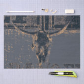 Western Bull Skull Grey Black Land Tissuepapier (Craft)