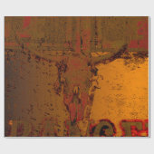 Western  Bull Skull Rust Sinaasappel Land Cadeaupapier (Vlak)