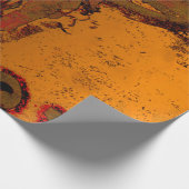 Western  Bull Skull Rust Sinaasappel Land Cadeaupapier (Hoek)