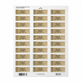 Western burlap bruiloft retour adres etiket (Full Sheet)