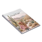 Western Cactus Desert Blond Cowgirl Notitieboek (Rechterzijde)