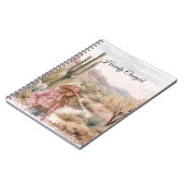 Western Cactus Desert Blond Cowgirl Notitieboek (Linkerzijde)