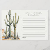 Western Cactus Desert Landscape Advies voor Paar (Voorkant)