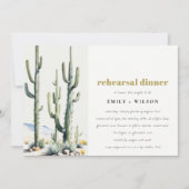 Western Cactus Desert Landscape repetitie diner Kaart (Voorkant)