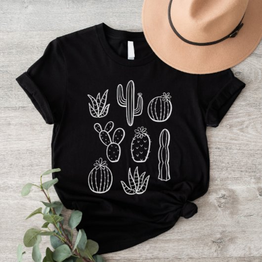Western Cactus Plants Desert Boho Botanical Garden T-shirt
