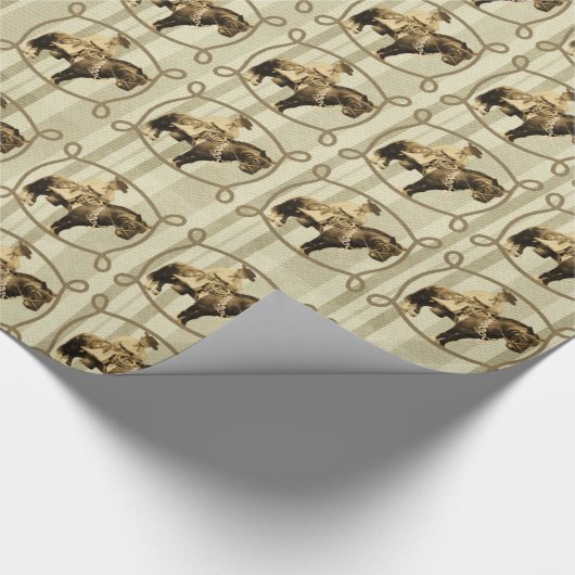 Western cadeaupapier  cowboy (Hoek)