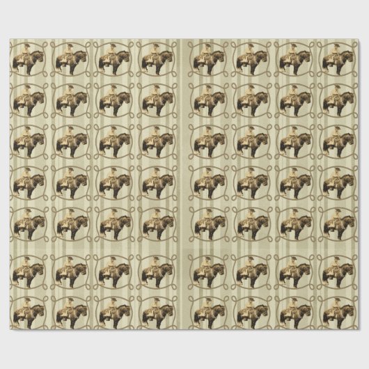 Western cadeaupapier  cowboy (Vlak)