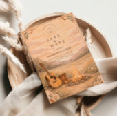 Western Campfire Guitar Meadow Wedding Save The Date