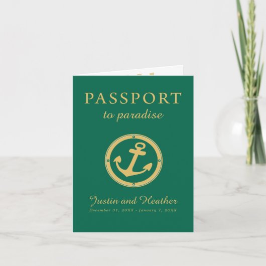 Western Caraïben Cruise Passport Gold & Emerald (Voorkant)