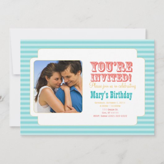 Western carnaval - Persoonlijke foto Uitnodiging - (Voorkant)