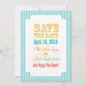 Western carnaval - sla de datum blauw op save the date (Voorkant)