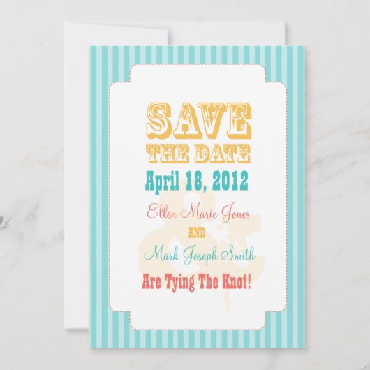 Western carnaval - sla de datum blauw op save the date (Voorkant)