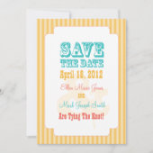 Western carnaval - sla de datum geel op save the date (Voorkant)