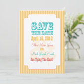 Western carnaval - sla de datum geel op save the date (Staand voorkant)