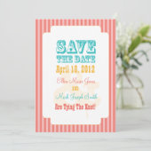 Western carnaval - sla de datum van het koraal op save the date (Staand voorkant)