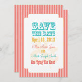 Western carnaval - sla de datum van het koraal op save the date (Voorkant / Achterkant)