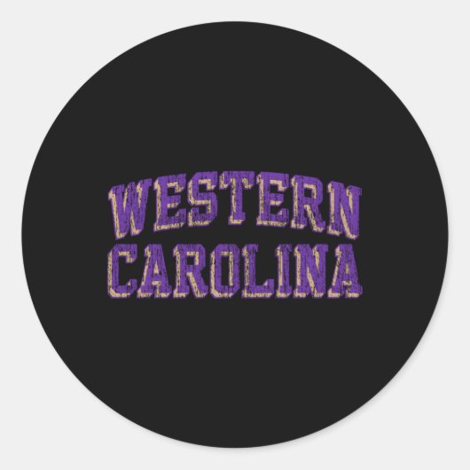 Western Carolina Catamount Arch Block Ronde Sticker (Voorkant)