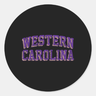 Western Carolina Catamount Arch Block Ronde Sticker