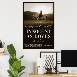 Western Christelijk Poster, Matteüs Bijbelvers Poster