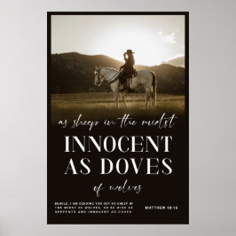 Western Christelijk Poster, Matteüs Bijbelvers Poster