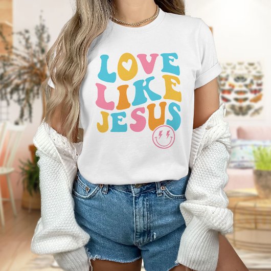 Western Christelijk Shirt, liefde zoals Jezus T-Sh T-shirt