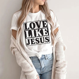 Western Christelijk Shirt, liefde zoals Jezus T-Sh T-shirt