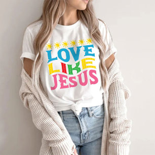Western Christelijk Shirt, liefde zoals Jezus T-shirt