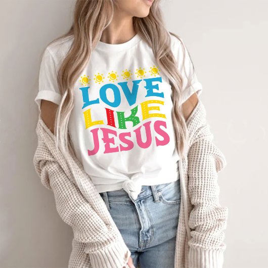 Western Christelijk Shirt, liefde zoals Jezus T-shirt