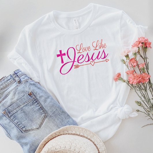 Western Christelijk Shirt, liefde zoals Jezus T-shirt