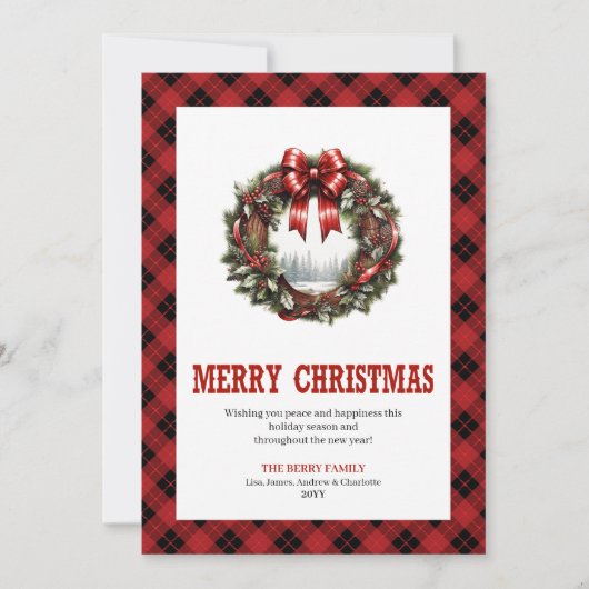 Western Christmas card cowboy country theme Feestdagenkaart (Voorkant)