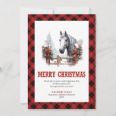 Western Christmas card red black cozy style Feestdagenkaart (Voorkant)