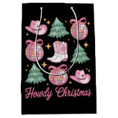 Western Christmas Coquette Howd Girly Boots Hat  Medium Cadeauzakje (Voorkant)