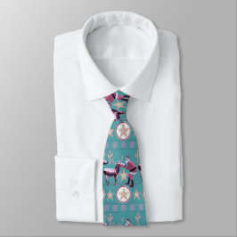 Western Christmas Donkey Reindeer Neck Tie Stropdas