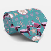 Western Christmas Donkey Reindeer Neck Tie Stropdas (Opgerold)