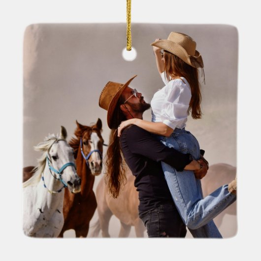 Western Christmas holiday Ornament (Achterkant)