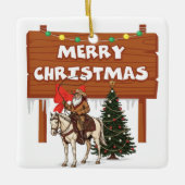 Western Christmas holiday Ornament (Voorkant)