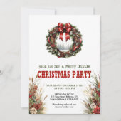 Western Christmas party invite with cowboy hat Kaart (Voorkant)