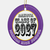 Western Class of 2027 Photo Graduation Keramisch Ornament (Links)