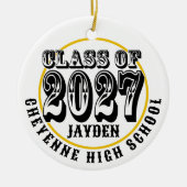 Western Class of 2027 Photo Graduation Keramisch Ornament (Voorkant)