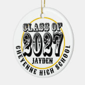 Western Class of 2027 Photo Graduation Keramisch Ornament (Links)
