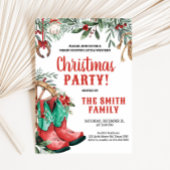 Western Country Boots Kerstfeest Kaart