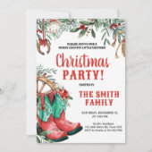 Western Country Boots Kerstfeest Kaart (Voorkant)